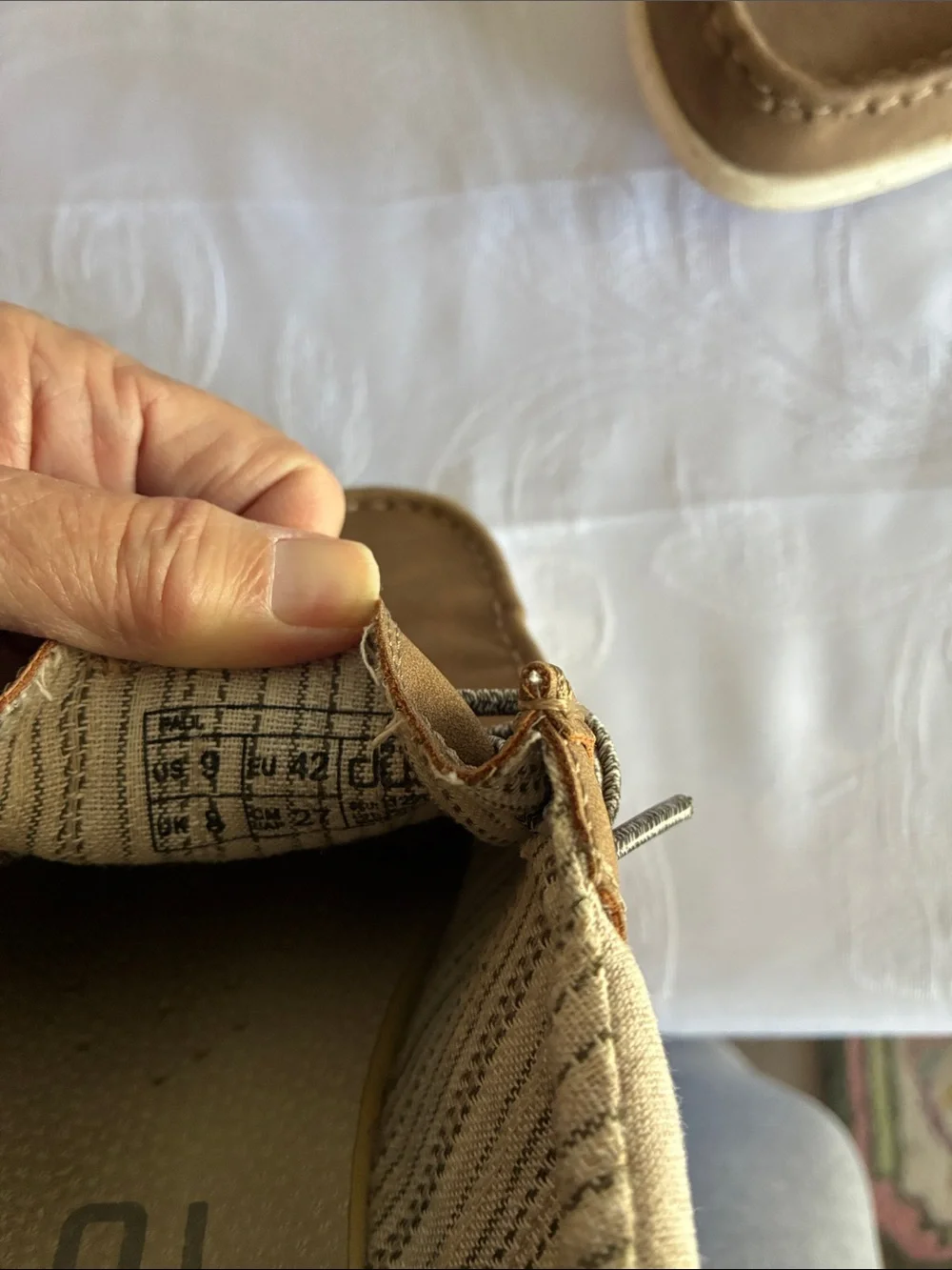 Hey Dude Men's Casual Boat Shoes in Tan and Cream